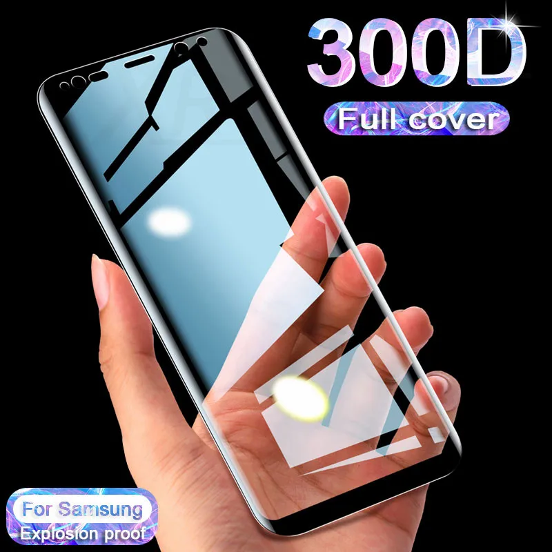 

300D Full Curved Tempered Glass For Samsung galaxy S10E S7 S6 Edge S8 S9 Plus Screen Protector On Samsung Note 8 9 10 Glass Film