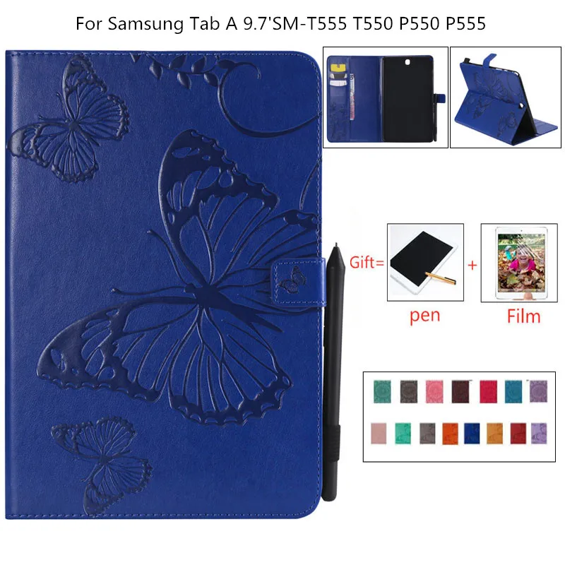 Роскошный чехол с тиснением для Samsung T550 T380 T280 T580 T560 P200 T290 T720 T510 P610 T860 флип-чехол из