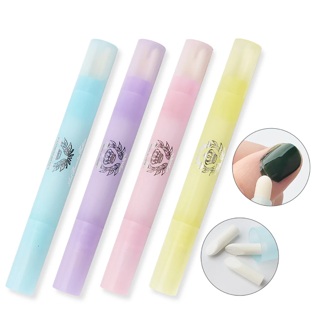 1pc Nail Polish Remover Pen With 3 Pen Points UV Gel Cleaner Edge 