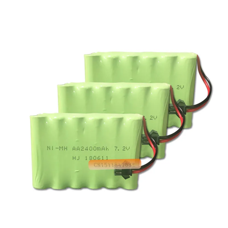 1 упаковка 2400mah 7,2 v перезаряжаемая батарея nimh 7,2 v/aa nimh батарея Ni-MH 7,2 v для дистанционного управления электрический игрушечный инструмент лодка