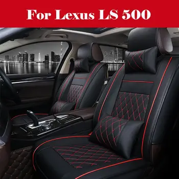 

Black Luxury PU Leather Full Set Seat Cover Cushion For Car Interior Accessories For Lexus LS 500
