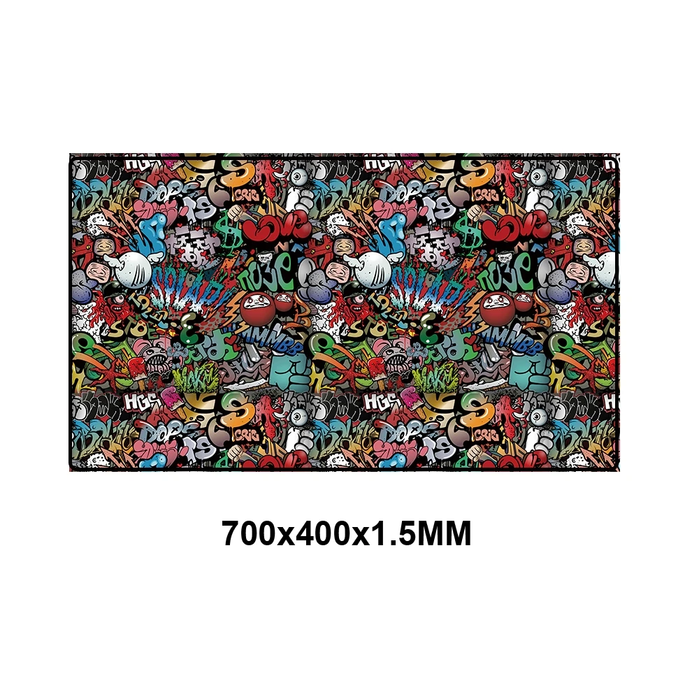 Большой игровой коврик для мыши с граффити 900x400 мм, коврик для компьютерной мыши в стиле аниме Grande Gamer XXL, игровой коврик с клавиатурой, настольный игровой коврик, коврик для ПК - Цвет: KTTY-001-70x40