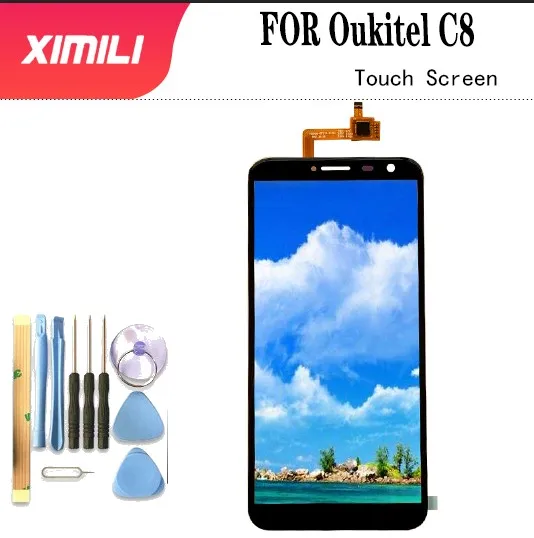 Протестировано для оригинальной сенсорной панели OUKITEL C8 идеальный ремонт деталей сенсорная Замена 5,5 дюймов OUKITEL C8 Телефон Использование+ Инструменты