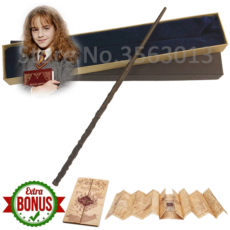 28 видов Поттер Волшебная палочка s с подарочной коробкой Дамблдор металлический сердечник волшебная палочка Harried волшебная палочка с бонусом для рождественского подарка - Цвет: Hermione
