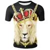 Novelty 3D Golden Chain Print Baroque Brand T-shirt 2022 Summer style short sleeve luxury Royal men clothes hip hop tops & tees ► Photo 2/6