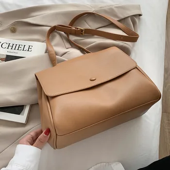 

【BXX】Vintage PU Leather Bags for Women 2020 Trending Designer Crossbody Shoulder Handbags Women's Simple Style Hand Bag 8A099