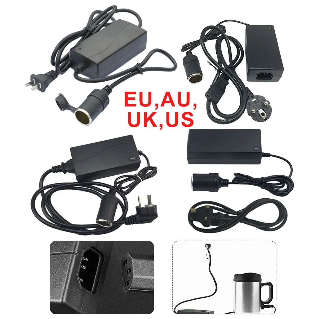 

Car cigarette lighter AC adapter power adapter converter inverter transformer lighter