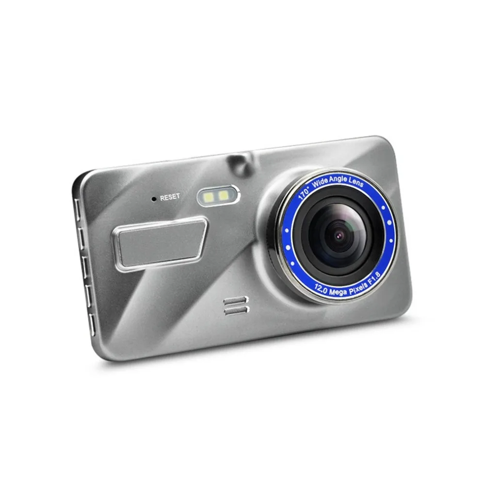 

New 4 Inch Zinc Alloy Driving Recorder Front And Rear Double Recording Reversing Image HD IPS Screen DVR