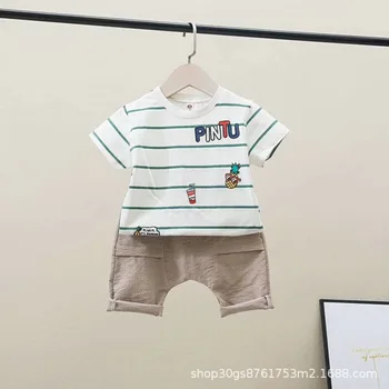 

2020 Summer New Style CHILDREN'S Short-sleeved Clothes Set Korean-style CHILDREN'S Suit Set T-shirt Shorts Two-Piece