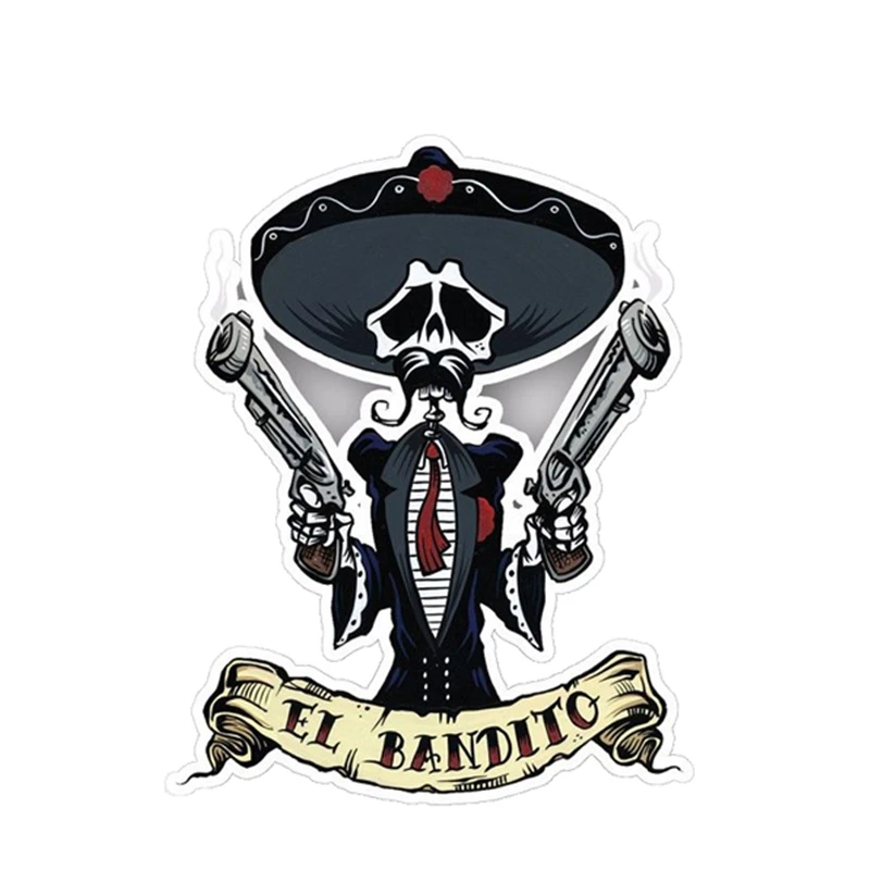 Забавные автомобильные наклейки SZWL для El Bandito Guns Cool Auto Moto Car Van Bike Truck водостойкие