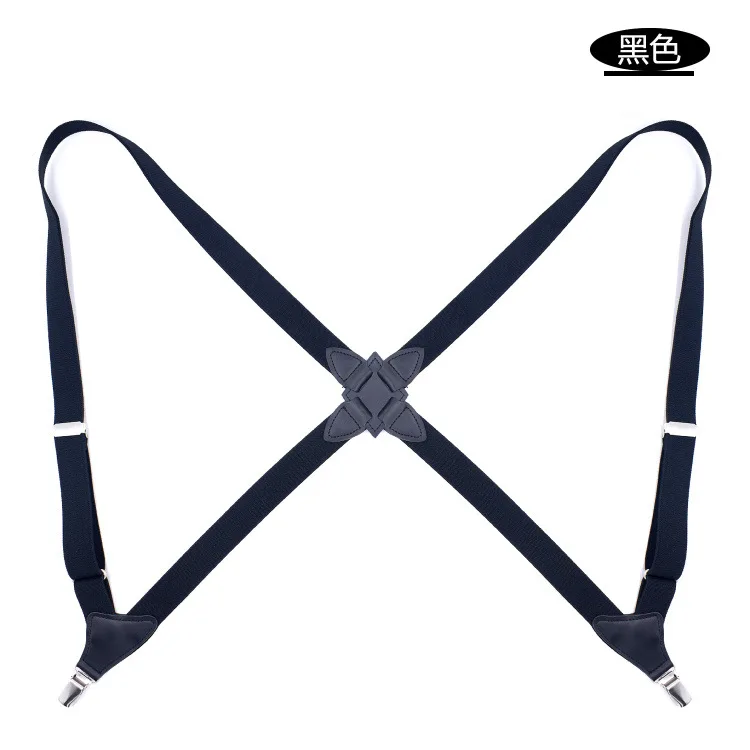 2.5cm Suspenders 2 зажима для мужчин и женщин рубашка для отдыха 2,5 см брюки из искусственной кожи зажим на подтяжках эластичный сплав металлическая головка регулируемые подтяжки - Цвет: 2.5cm Suspenders