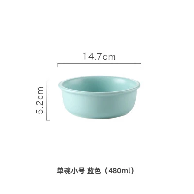 480ml blue Bowl Нордическая оригинальность Новинка регулируемая полка Керамика бытовая Салатница гостиная тарелка для фруктов закуски конфеты сухая миска для фруктов - Цвет: 480ml blue Bowl