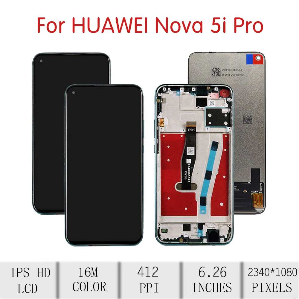 6,2" экран для huawei Nova 5i Pro lcd кодирующий преобразователь сенсорного экрана в сборе для huawei Nova 5i Pro дисплей с рамкой Замена SPN