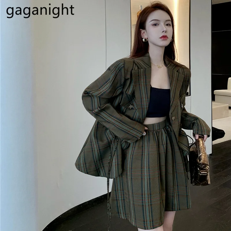 Gaganight Женский комплект из двух предметов 2021 Весна Осень корейский Шикарный ретро