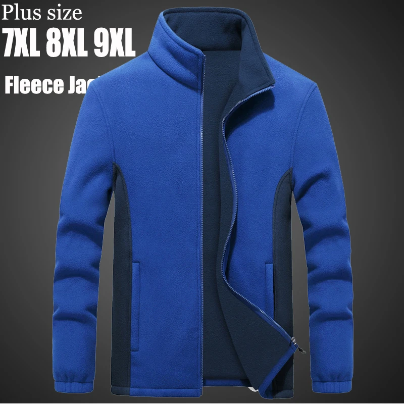 

Big Size 7xl 8xl 9xl Fleece Jacket Men Tactical Softshell Windbreaker Winter Jackets Coat Male Sportswear Large Sizes Clothing