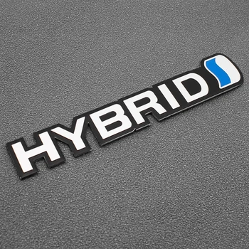 

1PCS Creative 3D Metal Car Sticker Chrome Hybrid logo Emblem Badge Decal For BMW Audi Honda Opel Lada Toyota Chevrolet Hyundai