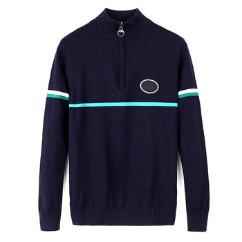 

men crocodile half zipper cotton sweater autumn winter jersey Jumper hombre pull homme hiver pullover men Knitted sweaters