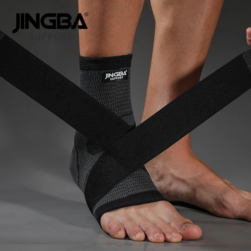 

JINGBA SUPPORT 1PCS 3D Nylon Bandage Ankle Support Protector Football Basketball Ankle Brace Protective tobillera deportiva