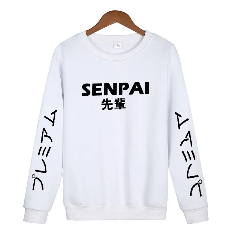Модная Японская уличная толстовка с капюшоном SENPAI несколько цветов для мужчин и женщин пуловер sudadera hombre черный 2XL JA299