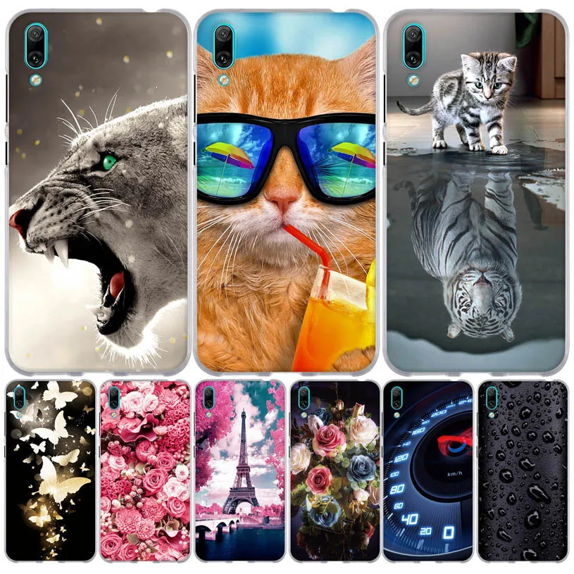 Силиконовый чехол для Huawei Y7 Pro 2019 6 26 дюйма мягкая задняя крышка из ТПУ Enjoy 9