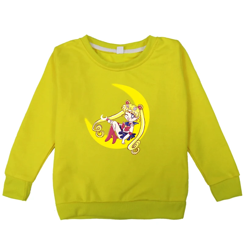 Hoodies 15 Sailor Moon/детская повседневная одежда для девочек с принтом Felpe ragaza; сезон весна-осень; Толстовка для маленьких мальчиков; хлопковая блузка; детские толстовки - Цвет: Hoodies 15