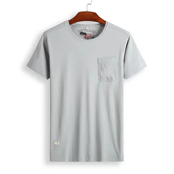 

Thin Section Plus Fat plus Size Men Short Sleeve T Shirt Loose Round Neck Backing Top Leisure Half Sleeve T-shirt Shirt