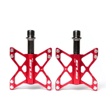 

MTB BMX Mountain Bike Road Bicycle Cycling 3 Bearings Platform Pedals 240g CNC AL6061+ Cr-Mo Axis Black Red Titanium Accessories