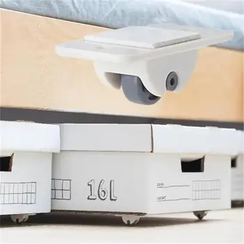 

4-16pcs Self Adhesive Storage Box Pulley Trash Can Pasteable Wheels One-Way Wheel Small Storage Box Casters Viscous Pulley New