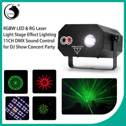 Projecteur Laser professionnel de scène, lumière RGBW DJ 11CH DMX contrôle du son Disco, lampe led de scène spectacle Bar danse 