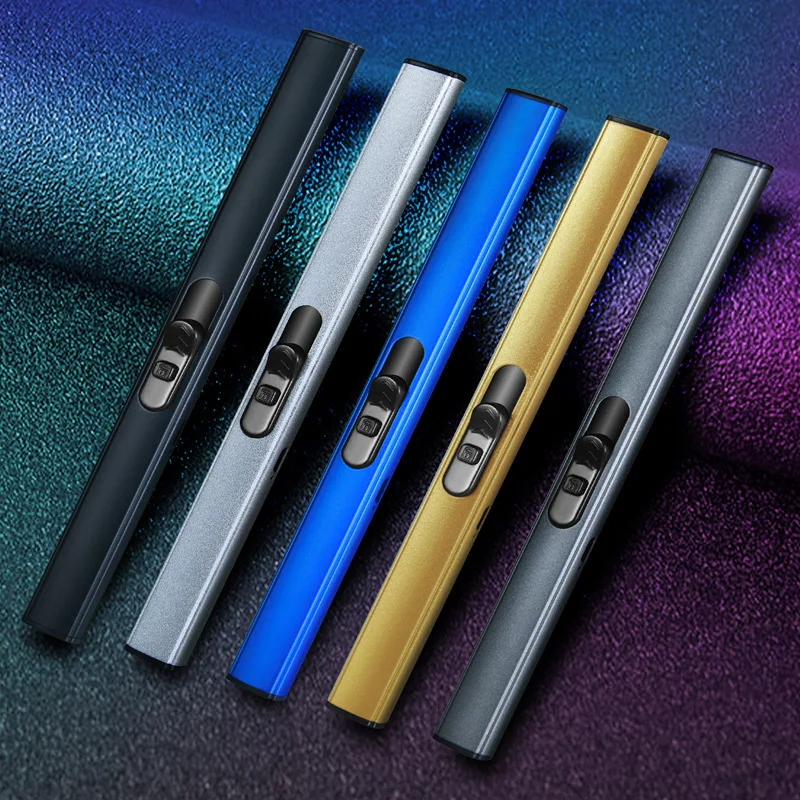 Electronic Cigarette BBQ Candle Lighter Electric Pulsed Arc USB Lighter Flameless Windproof Kitchen Long Rechargeable Lighters