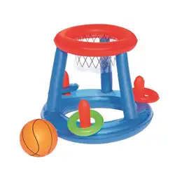 Детский бассейн игрушки водные виды спорта многофункциональная надувная плавающая баскетбольная подставка