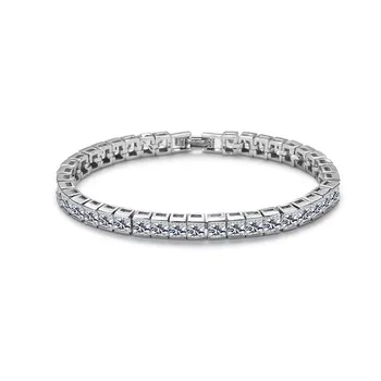 

T996 Platinum Plated Tennis bracelet Square 5A NSCD Stone Best Quality Love Bracelet For Women wedding jewelry
