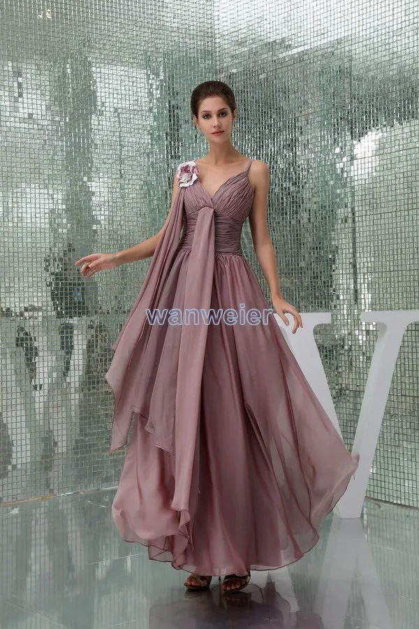 

free shipping 2020 new hot seller high quality design handmade flower bride maid strap sexy chiffon brown bridesmaid dresses
