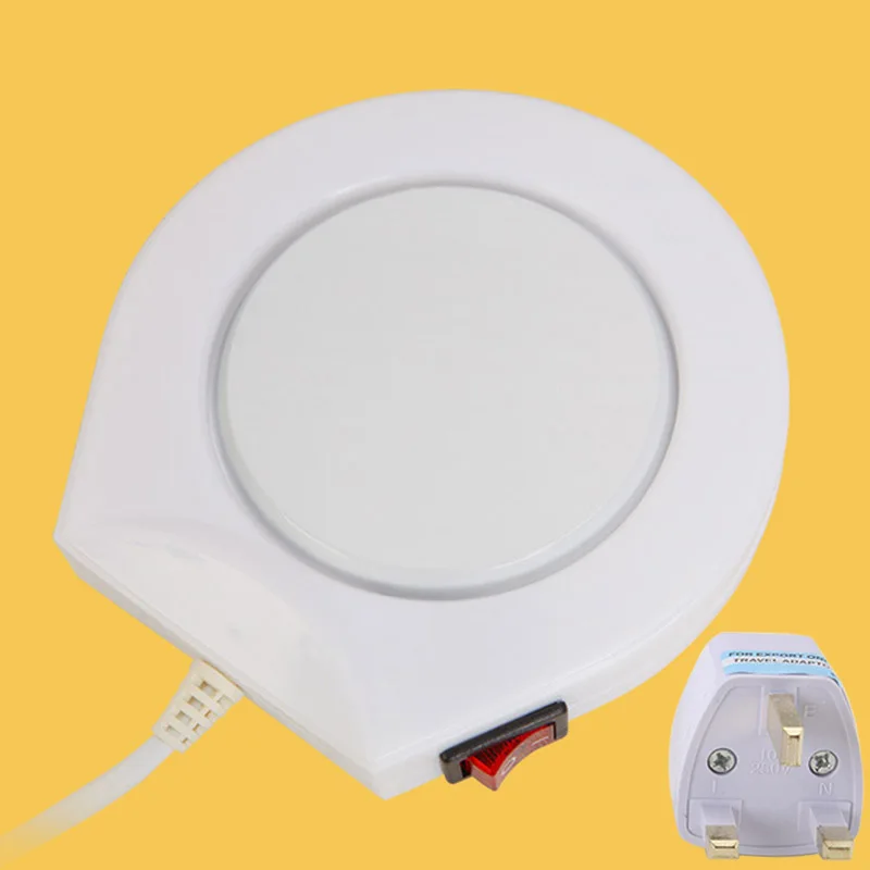 UK Plug 220V с электрическим приводом для питевых чашек грелка для ног Кофе молочный напиток кружка нагревательный лоток для домашнего офиса зимние DNJ998 - Цвет: UK Plug