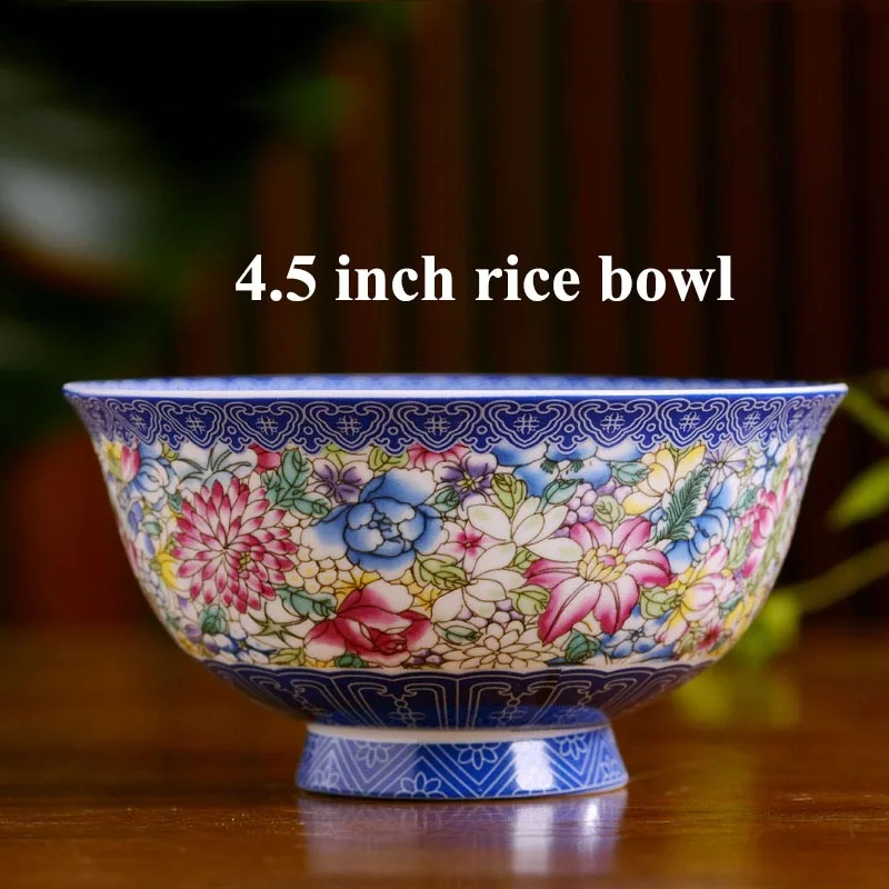 O 4,5 дюймов Ramen миски для супа Китайская традиционная костяного фарфора посуда Цзиндэчжэнь Керамическая маленькая миска для риса кухонный пищевой контейнер подарки - Цвет: O