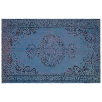 

Handmade Blue Vintage Overdyed Turkish Area Rug 188x285 Cm-6'2''X9'4''