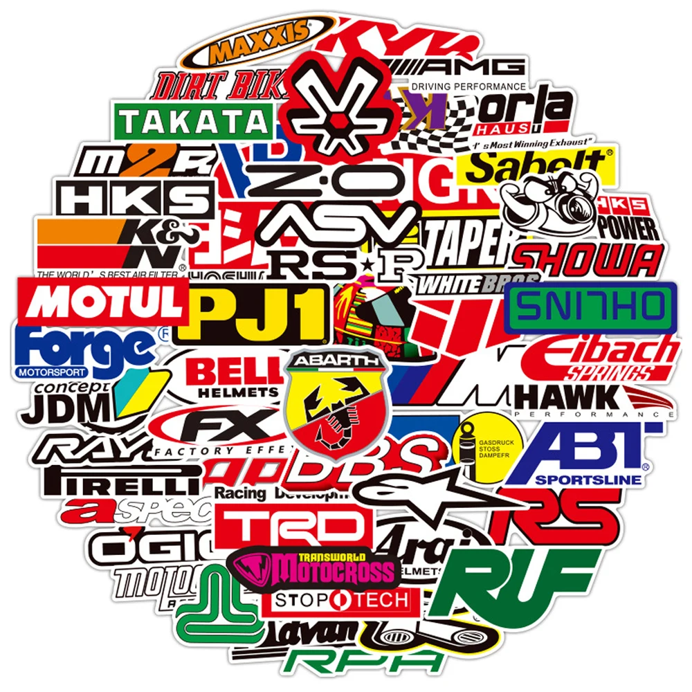100 unids/pack JDM coche Graffiti de pegatinas para portátil de ordenador de monopatín Calcomanía para equipajes