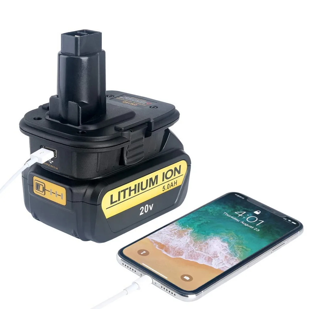 Автомобильный адаптер DM18D для Dewalt DCA1820 с usb адаптером конвертация DCB200 в DC9096|Кабели