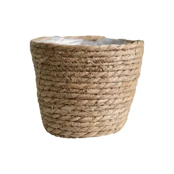 

Nordic Handmade Straw Storage Basket Indoor Outdoor Flower Pot Plant Container X4YD