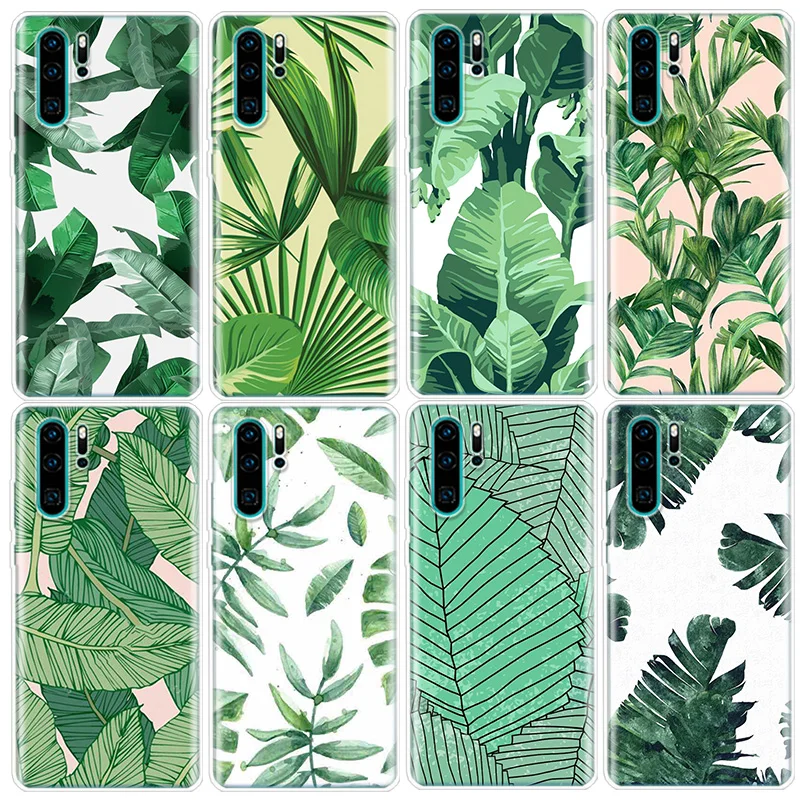 

ciciber Green Leaf Phone Case For Huawei Honor 9 10 20 8A Y9S Lite Pro V20 V30 Y5 Y6 Y7 Y9 2019 7A 7X 8A 8X 8S 9X 10i20i Coque