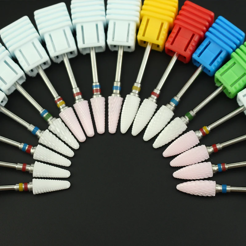 

28 Type Ceramic Nail Drill Bit Rotary Milling Cutter Electric Manicure Machines Accessories Cuticle Clean Nail File Art Tools