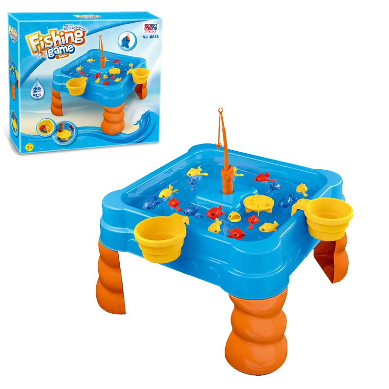 

Hualian ihappy star Children Beach Toy Table Interactive Board Game Toy Game Diaoyutai Play Sand Play with Water Table for Playi