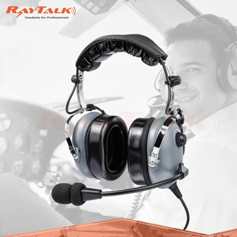 Aviation Headphone Pilot Headset Active Noise Cancelling 24db