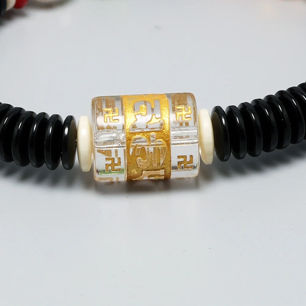 Браслет с бусинами мантра из кокосовой ракушки для женщин Тибетские буддийские