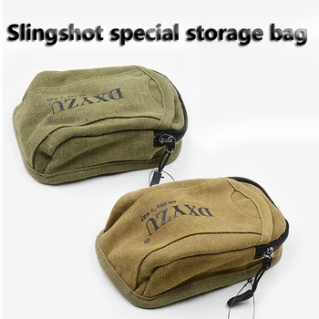 

1pcs Slingshot Fine Material Canvas Bags Balls Bag Case Pouch Holster Sling Shot Hunting Sports Slingshot Accessories