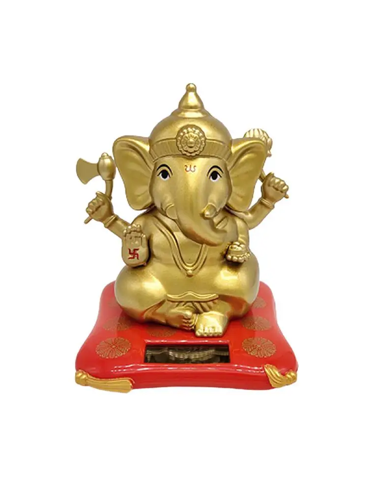 Car Solar Elephant Shaking Head Decoration Dancing Animated Cartoon Animal Swinging Doll Automobile