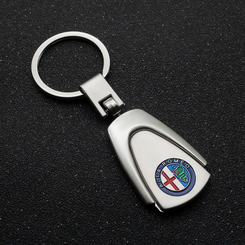 1 шт. 3D брелок для ключей из металлического сплава с логотипом автомобиля Alfa Romeo 147