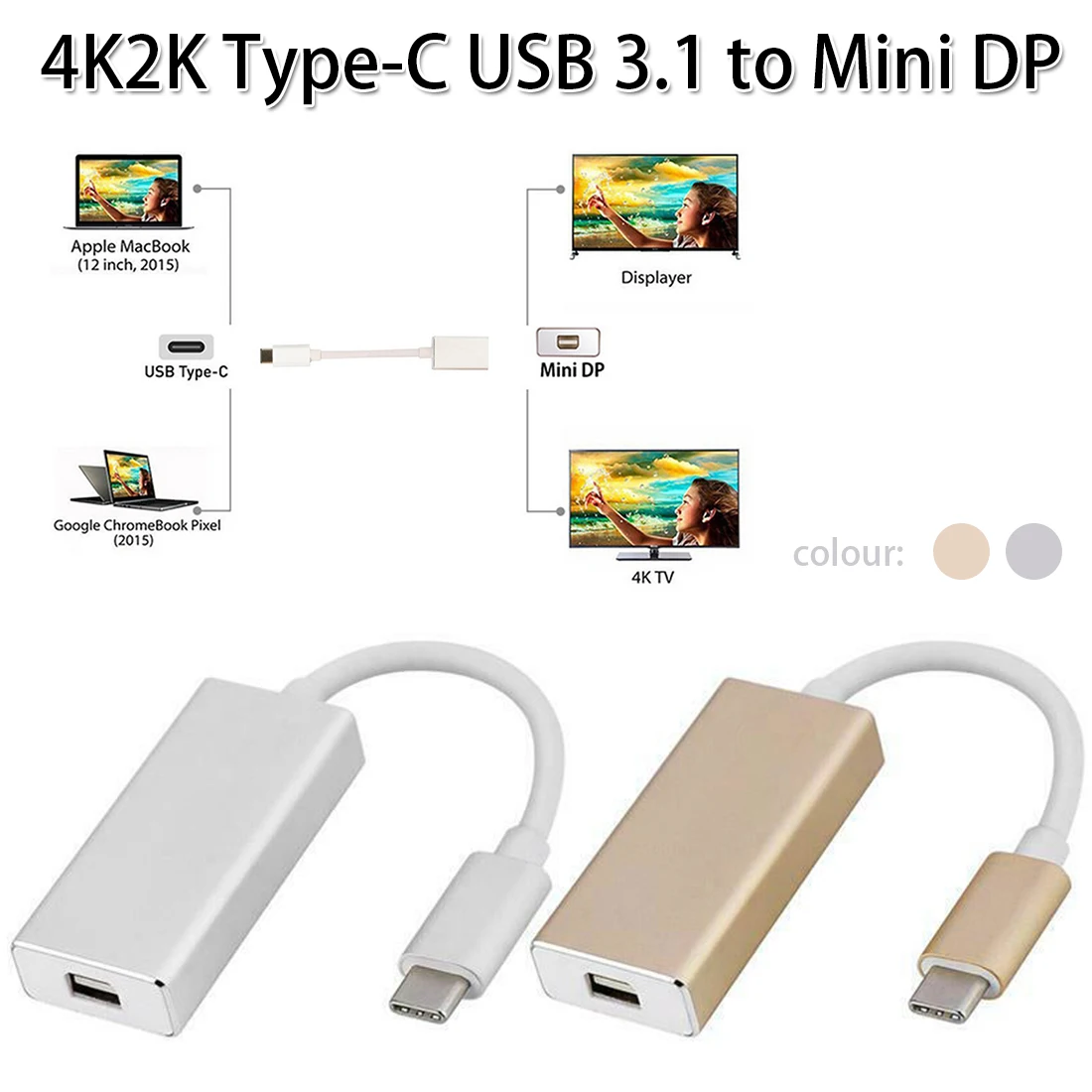TYPE-C Мини DP конвертидор/адаптер для пуерто-де-панталла/Мини DP Adaptador/USB Tipo C мини кабель адаптера DP