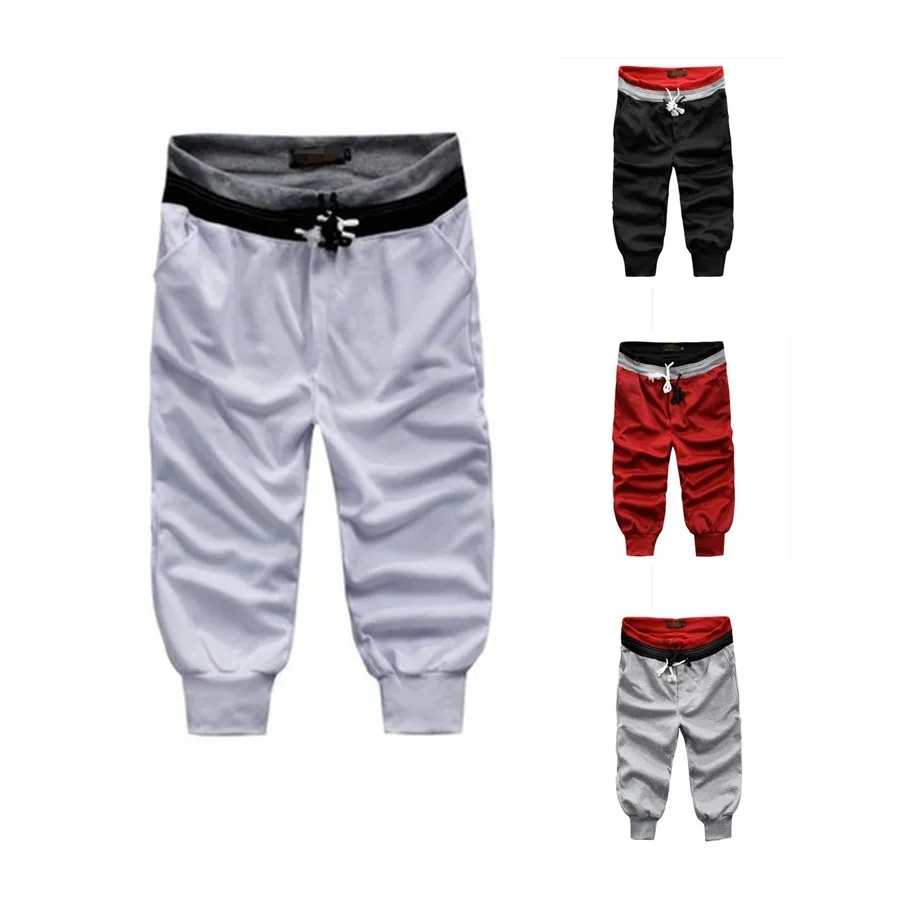 

AliExpress 2018 New Style Capri Simple Casual Sweatpants Belt with Drawstring Fashion Athletic Pants