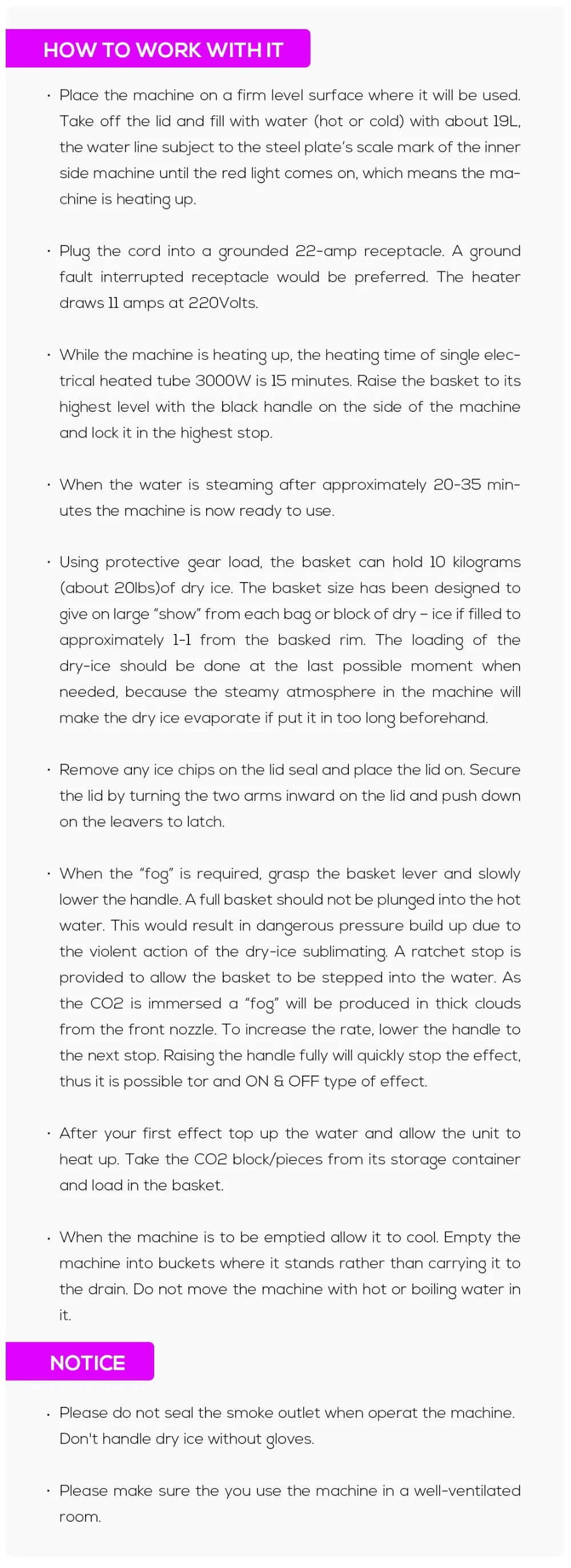 6000W dry ice machine